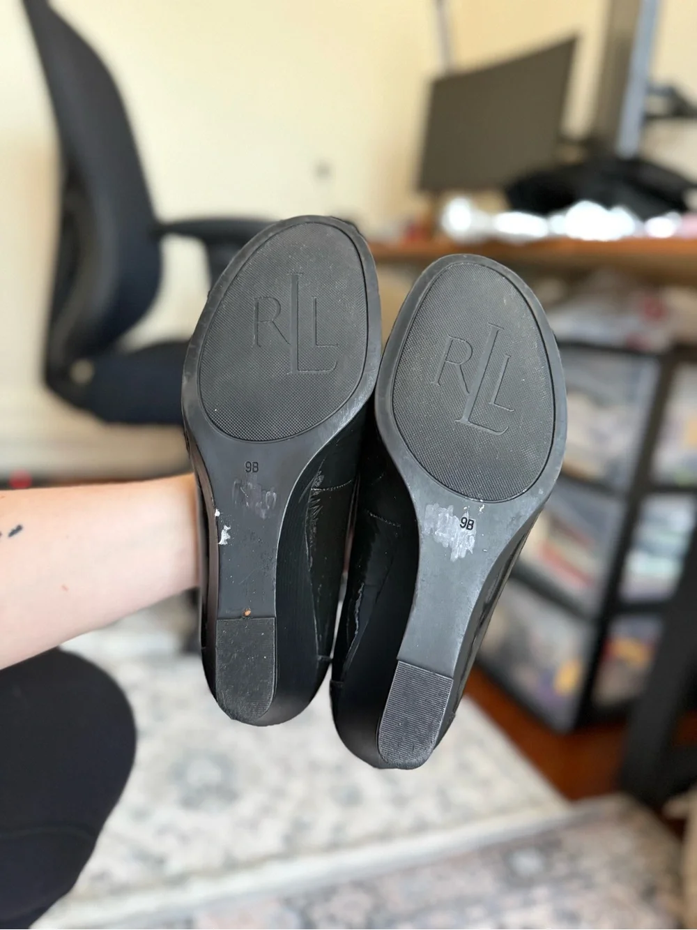 Lauren Ralph Lauren black wedges size 9